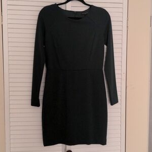Banana Republic Forest Green Long-Sleeve Sheath Dress